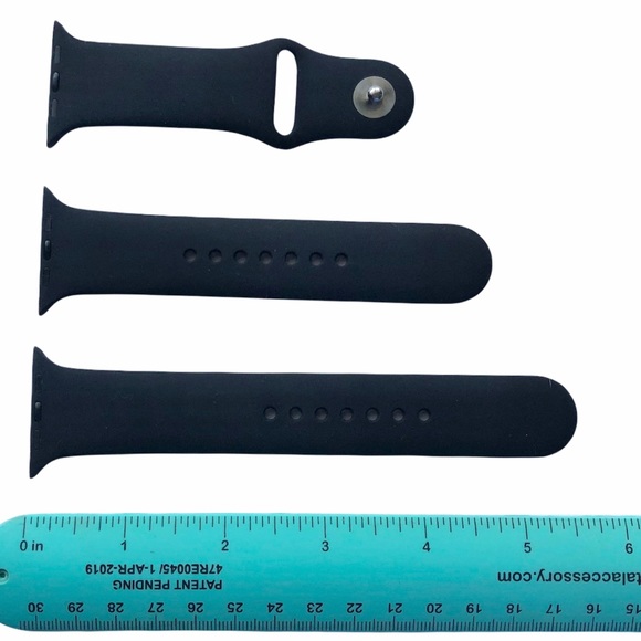 5/$20 NEW BLACK Silicone Sport Band Apple Watch 44/45/49 mm S/M + M/L - Picture 3 of 8
